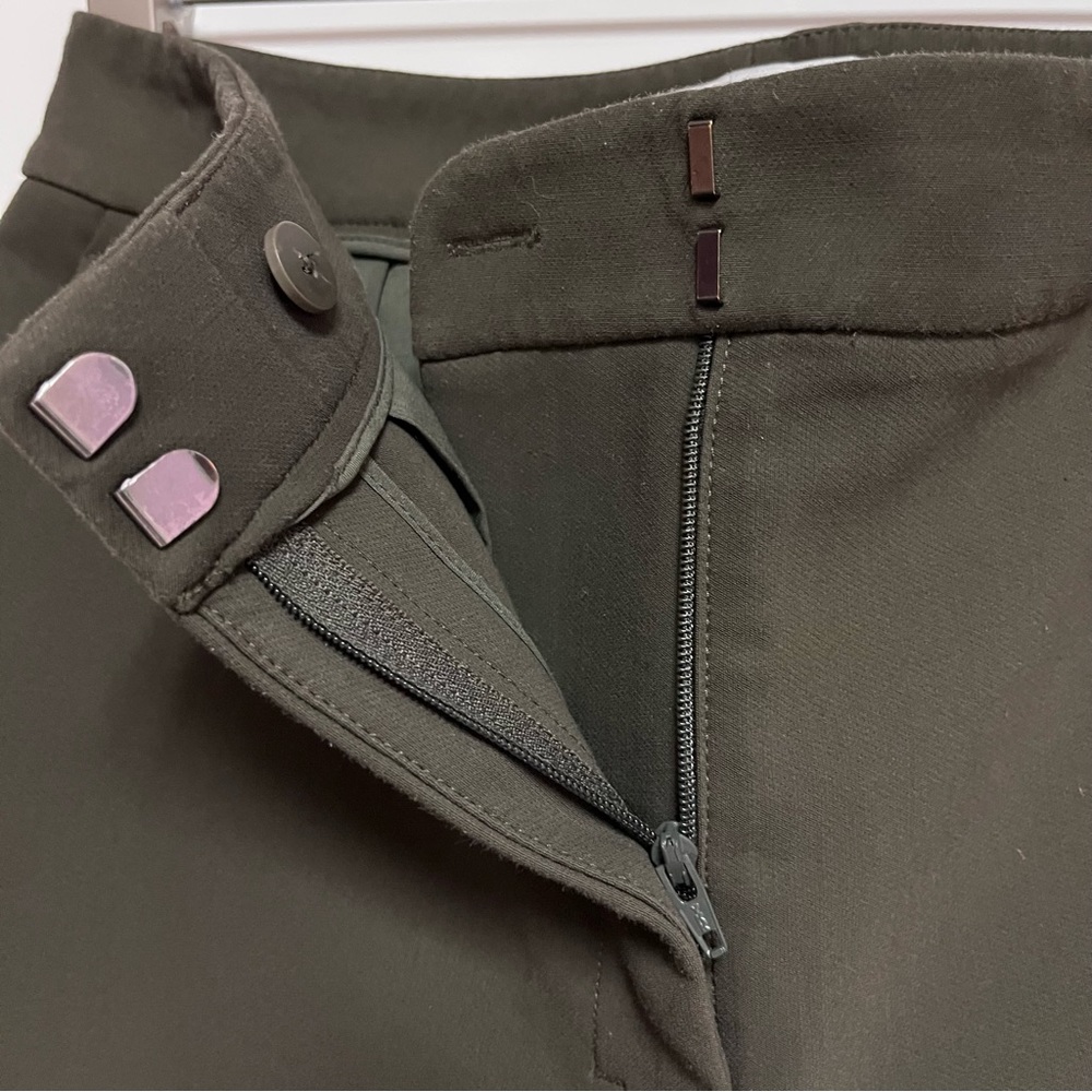 MM LAFLEUR The Anderson Wide Leg Pant Olive Green Cropped Minimalist Office - Picture 9 of 15